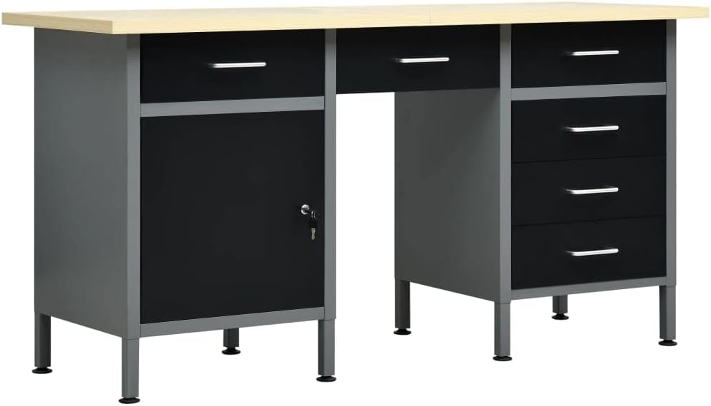 Heavy‑Duty Workshop Storage Workbench Table