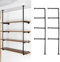 Black Industrial Pipe Wall Storage Shelving Unit
