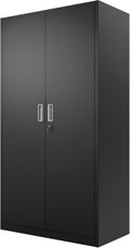 Tall Lockable Steel Garage Storage Cabinet