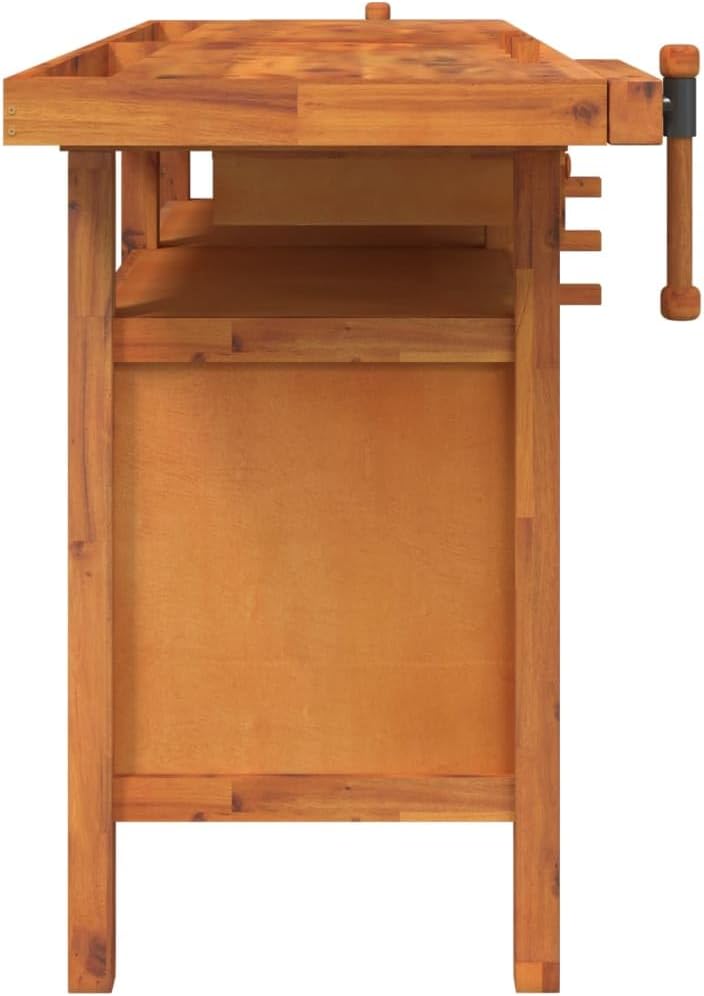 Solid Wood Garage Workshop Workbench Table