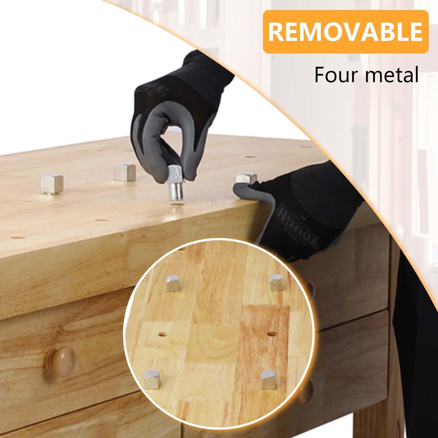 Rubberwood Garage Workshop Storage Workbench