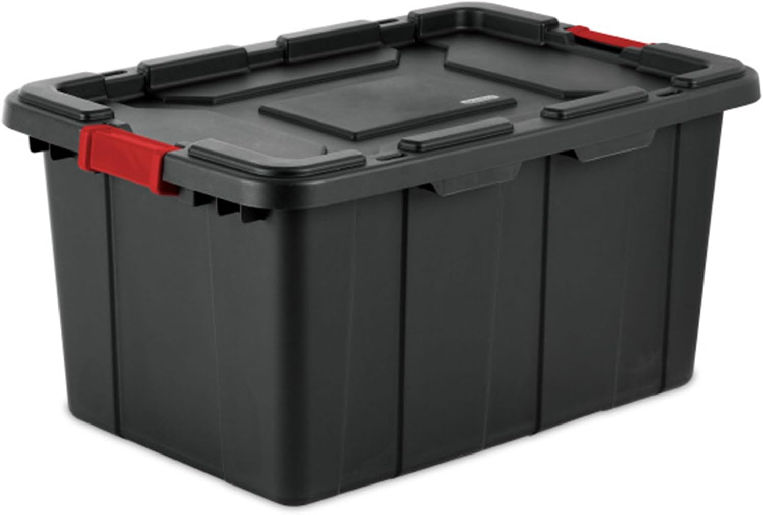 Black Heavy‑Duty Plastic Storage Totes