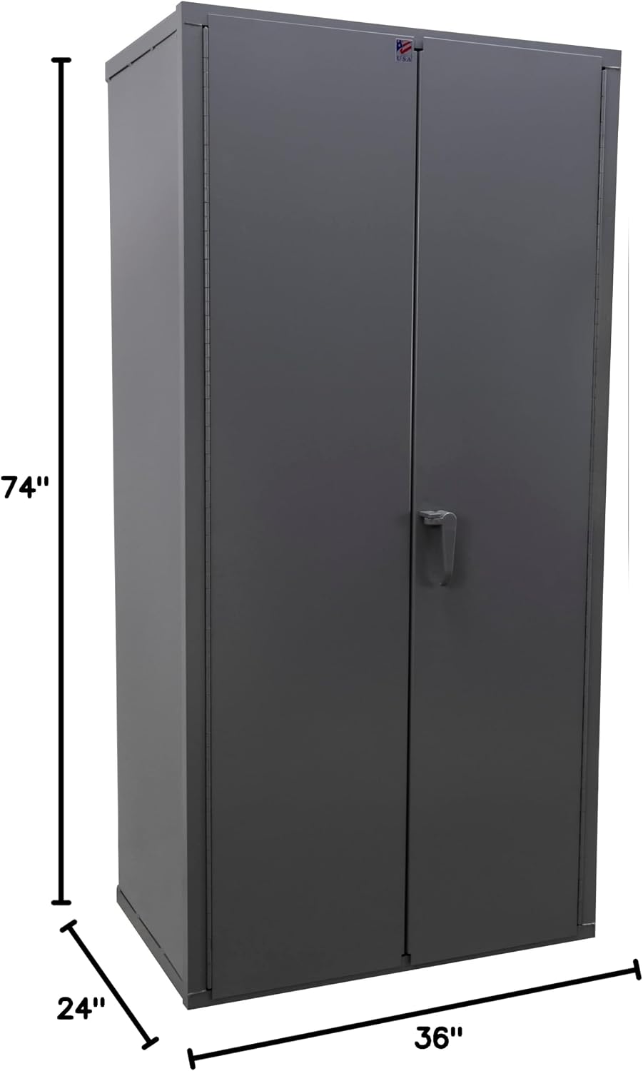 Gray Lockable Steel Garage Storage Cabinet