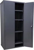 Gray Lockable Steel Garage Storage Cabinet