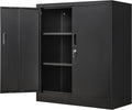 Black Lockable Metal Garage Storage Cabinet