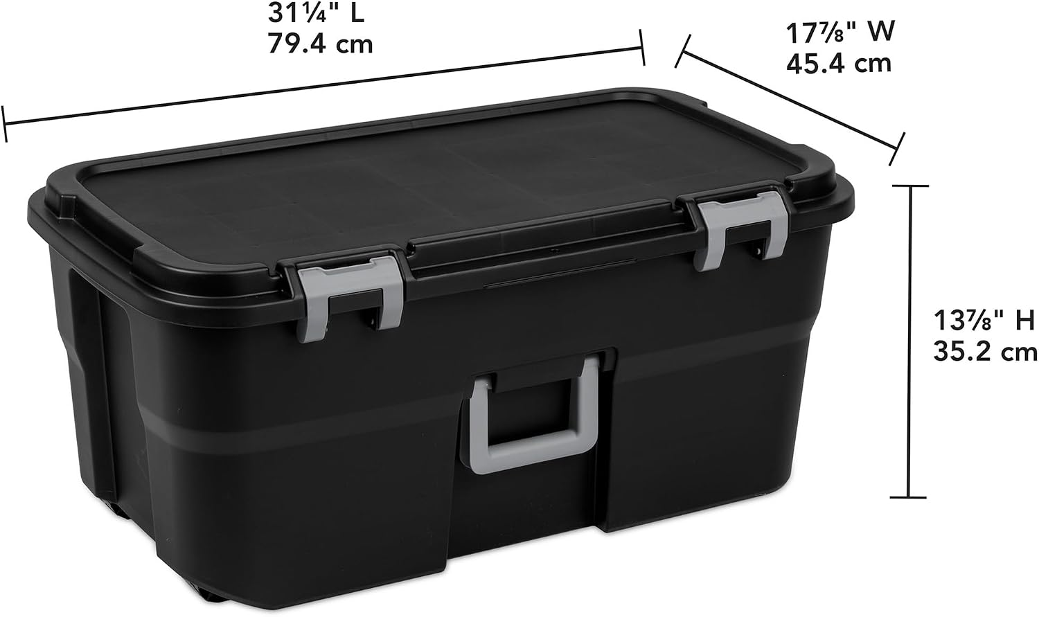 Wheeled Plastic Utility Storage Footlocker