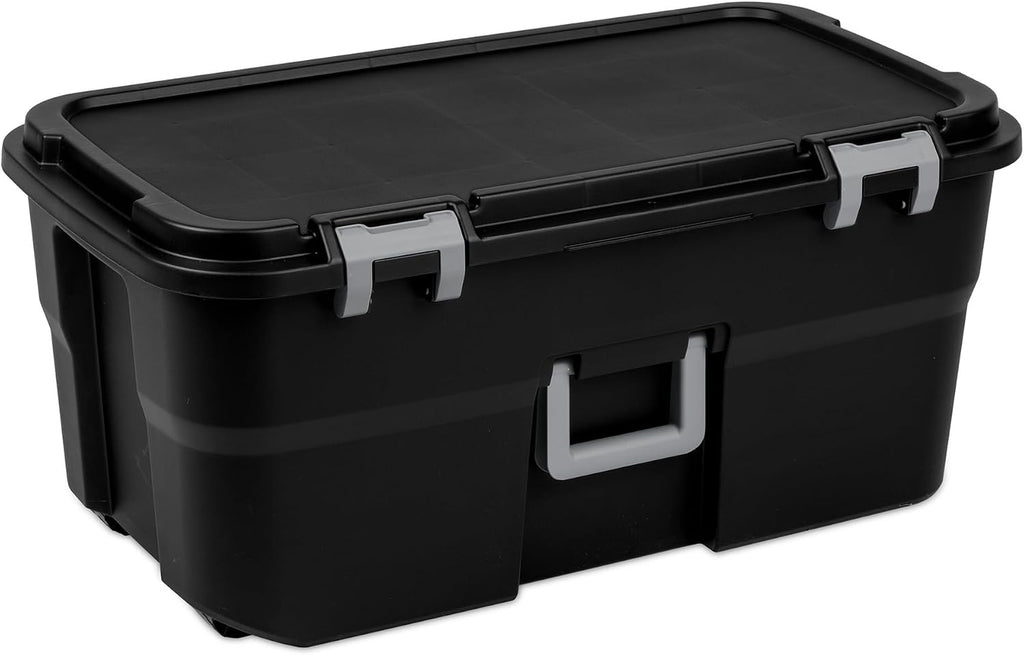 Wheeled Plastic Utility Storage Footlocker
