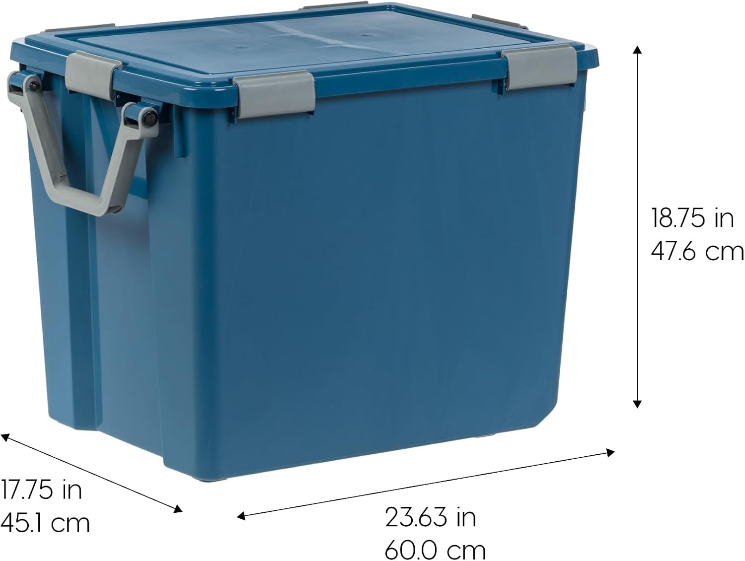 Navy Airtight Plastic Storage Bins