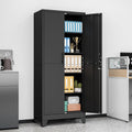 Tall Lockable Metal Garage Storage Cabinet