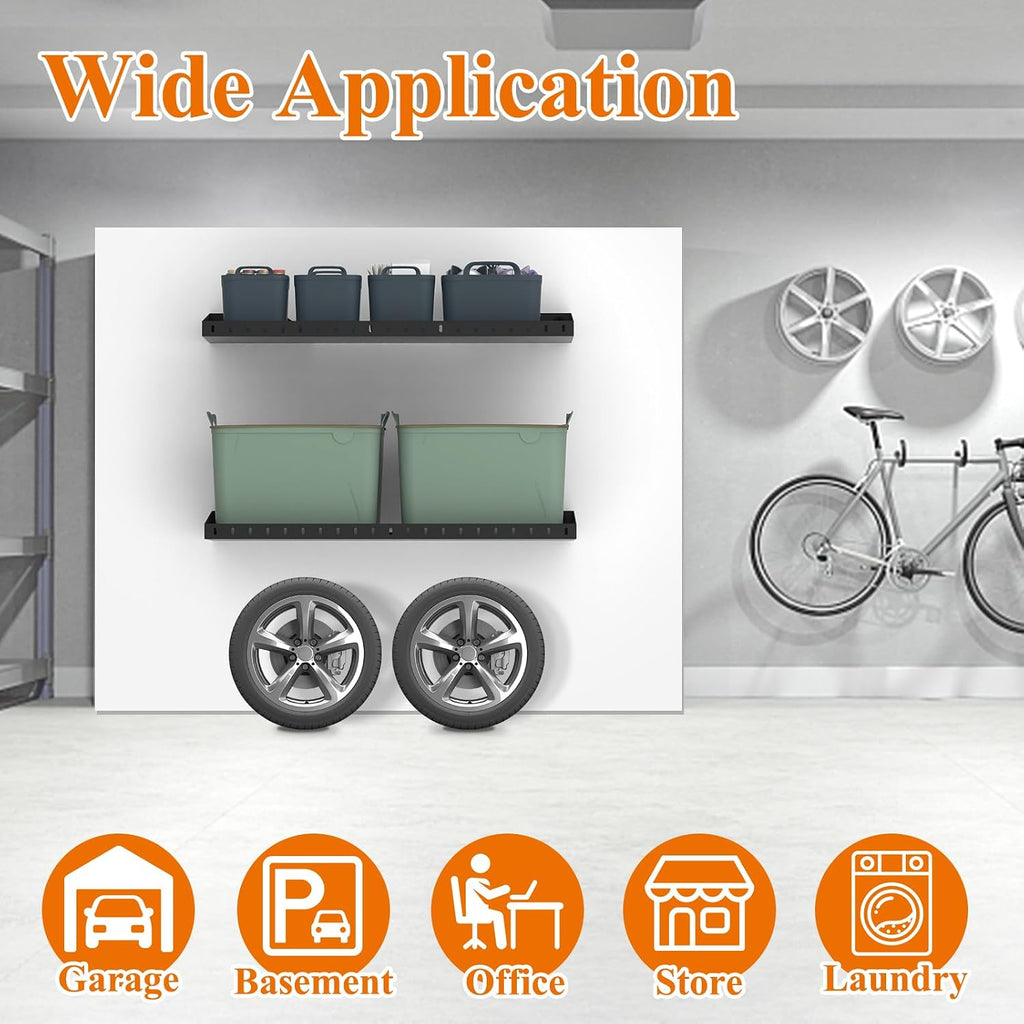 Heavy‑Duty Garage Wall Mounted Storage Shelves