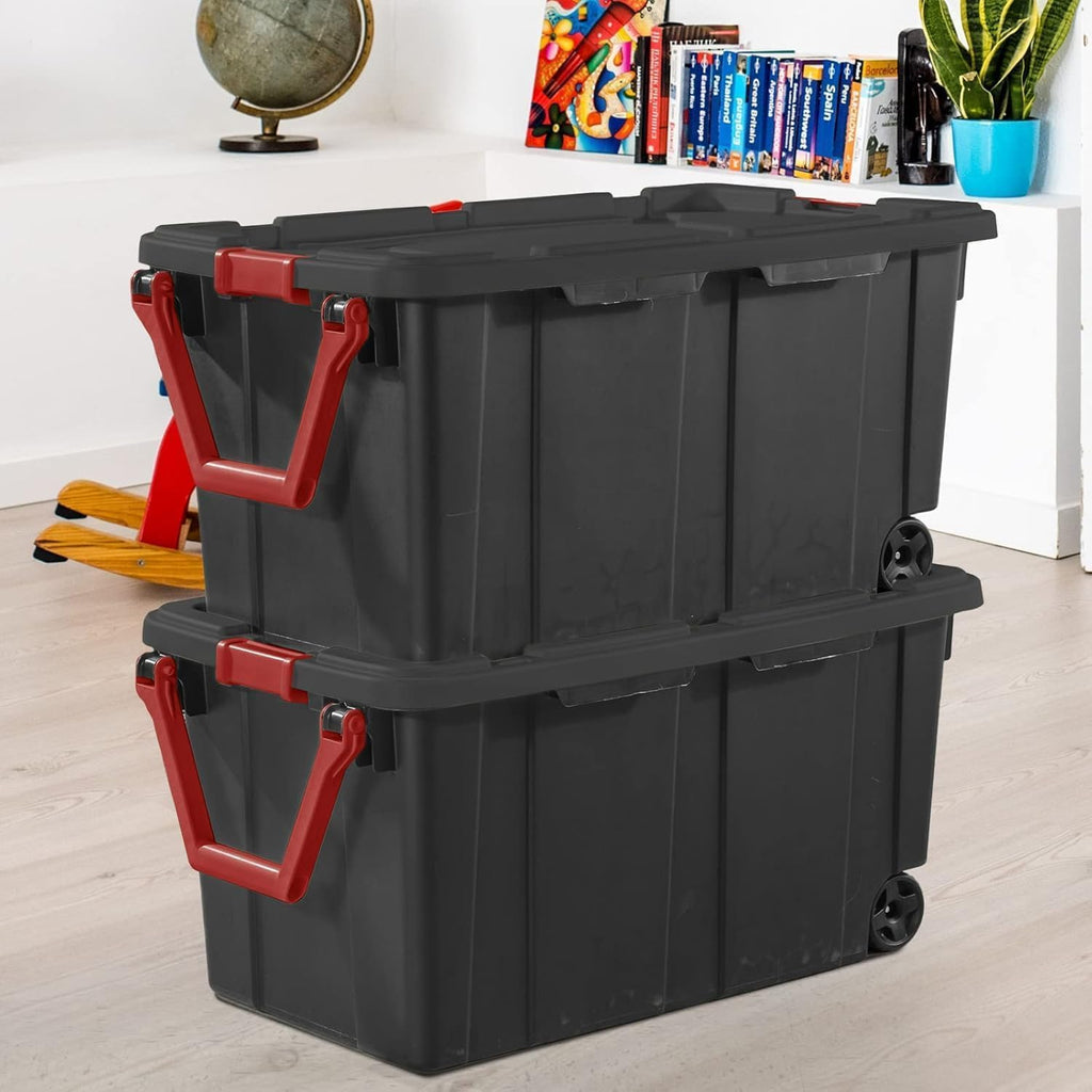 Heavy‑Duty Stackable Plastic Storage Bins