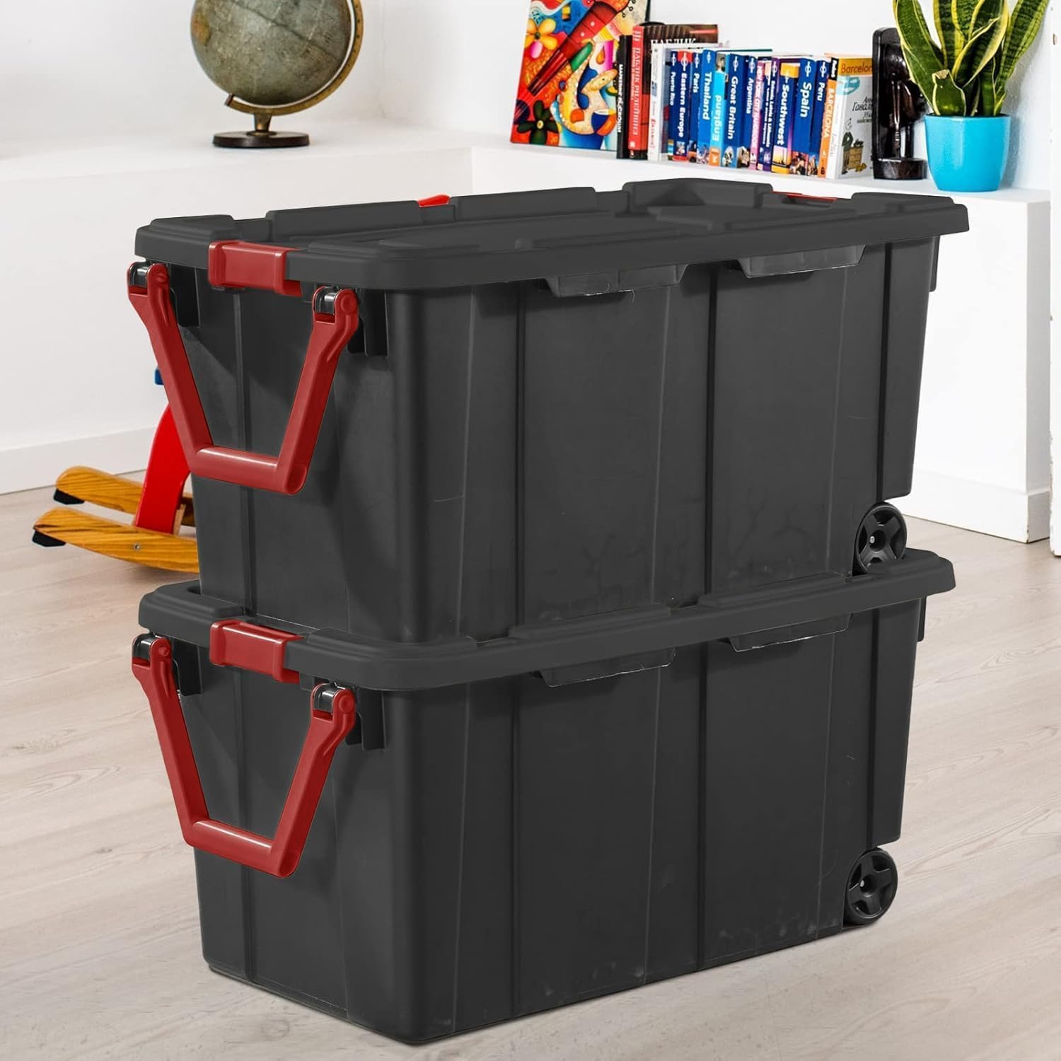 Heavy‑Duty Stackable Plastic Storage Bins