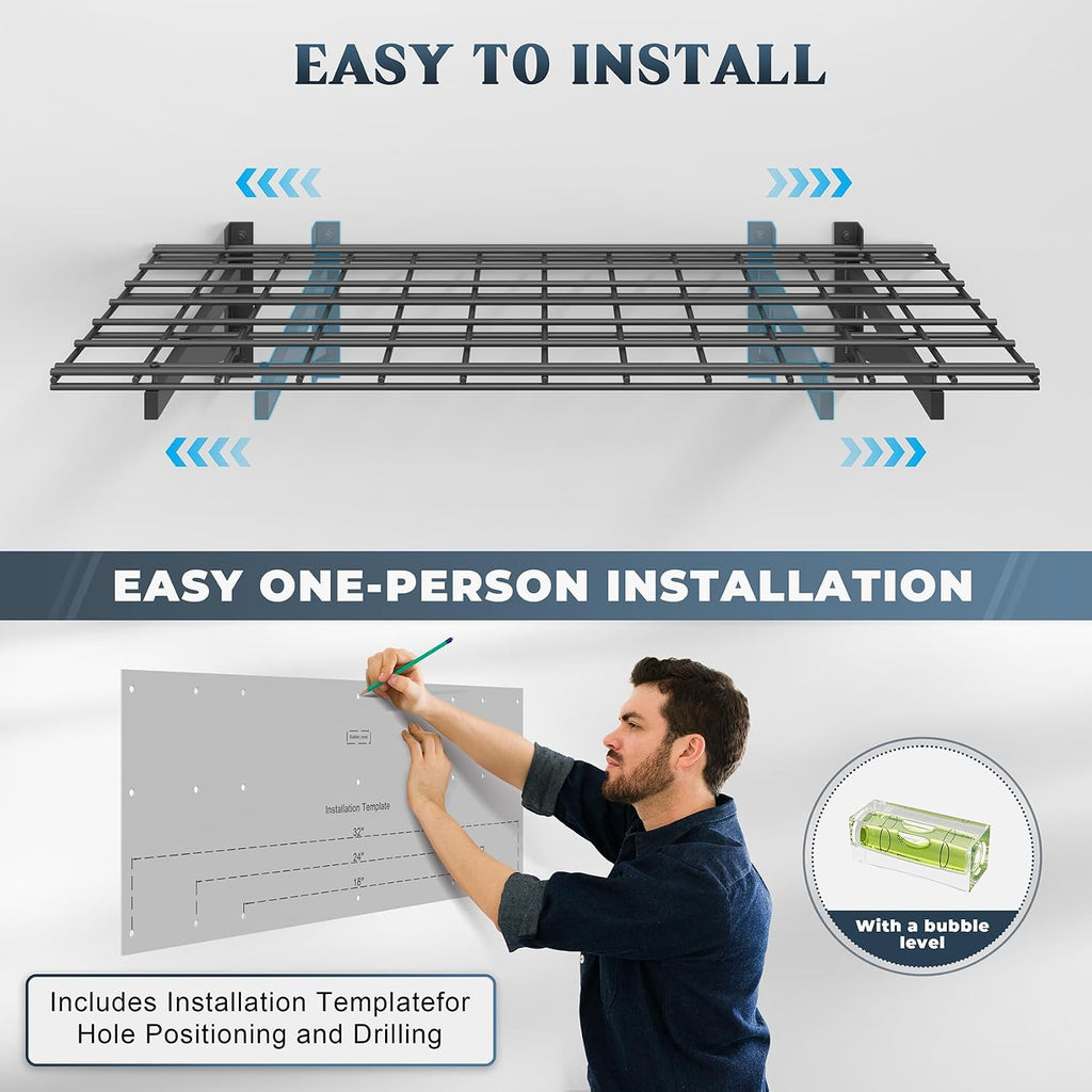 Heavy‑Duty Wall‑Mounted Garage Storage Shelves