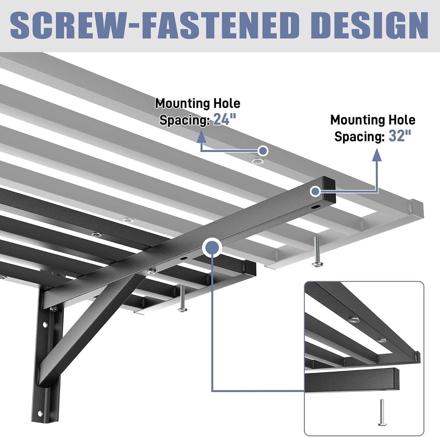 Heavy‑Duty Wall‑Mounted Storage Shelves