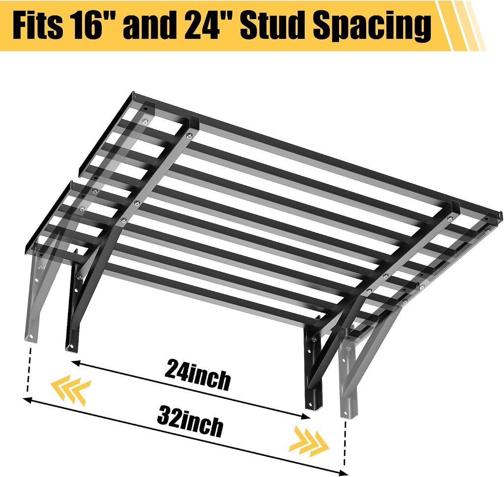 Heavy‑Duty Wall‑Mounted Garage Storage Shelves