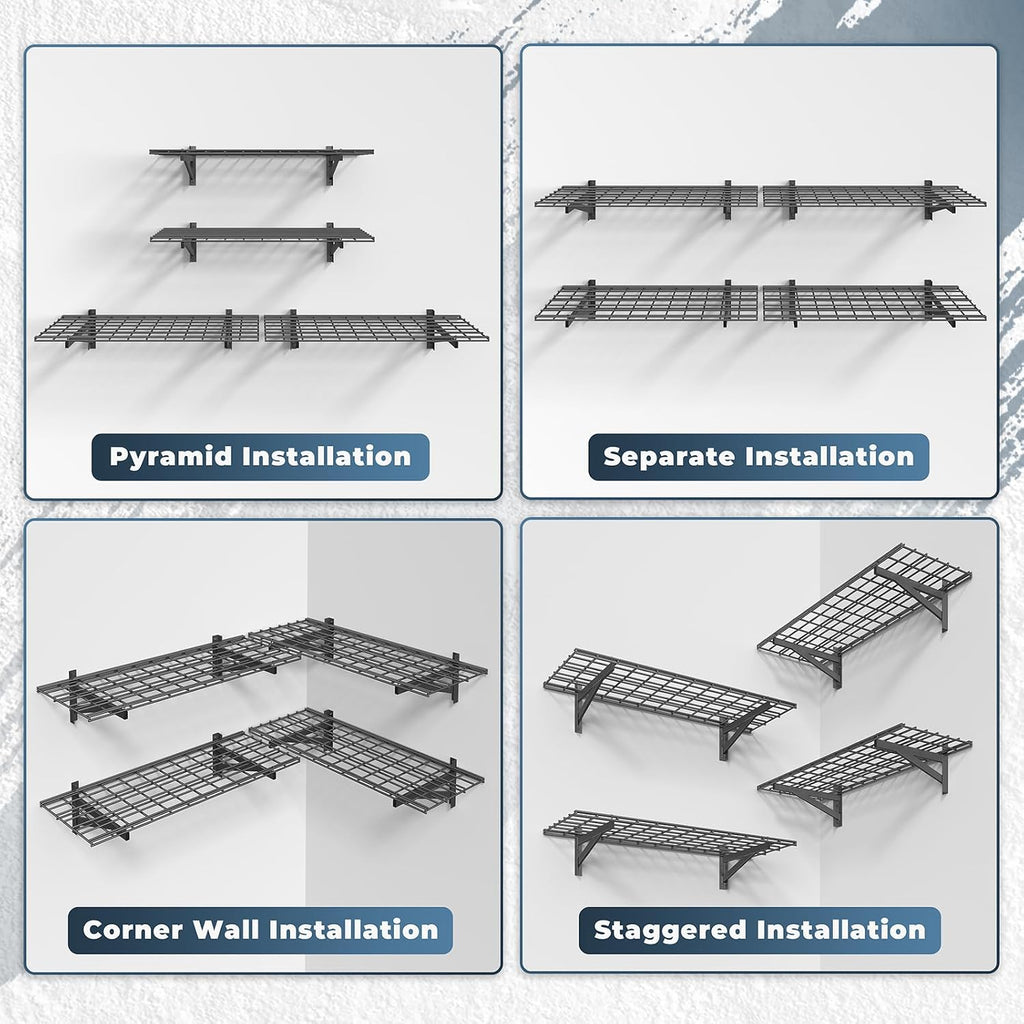 Heavy‑Duty Wall‑Mounted Garage Storage Shelves