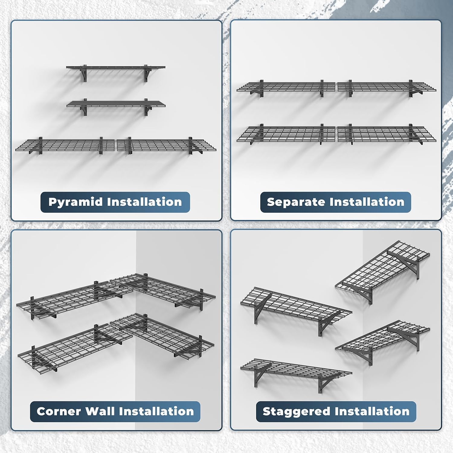 Heavy‑Duty Wall‑Mounted Garage Storage Shelves