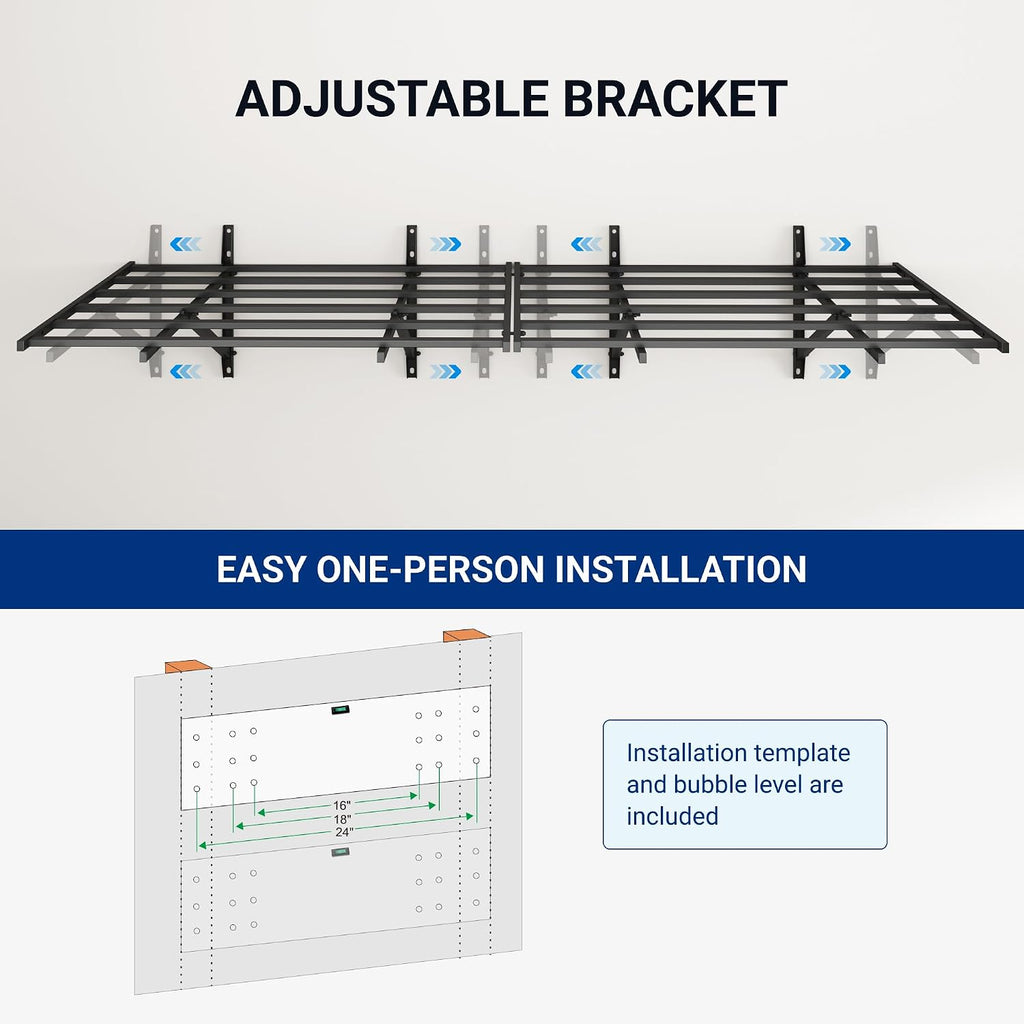 Black Heavy‑Duty Garage Wall Storage Shelving