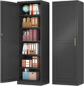 Black Slim Lockable Metal Storage Cabinet