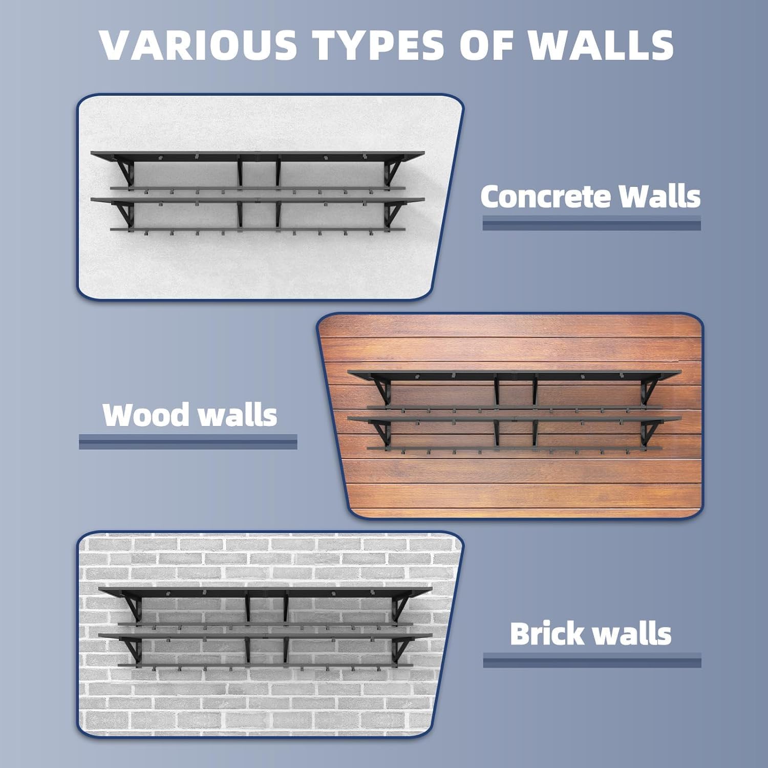 Heavy‑Duty Wall‑Mounted Garage Storage Shelves