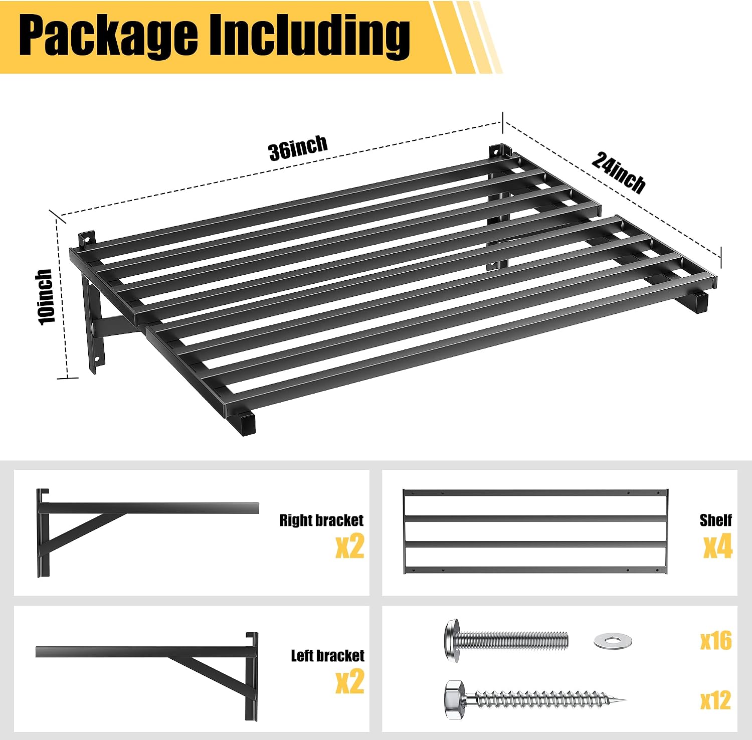 Heavy‑Duty Wall‑Mounted Garage Storage Shelves