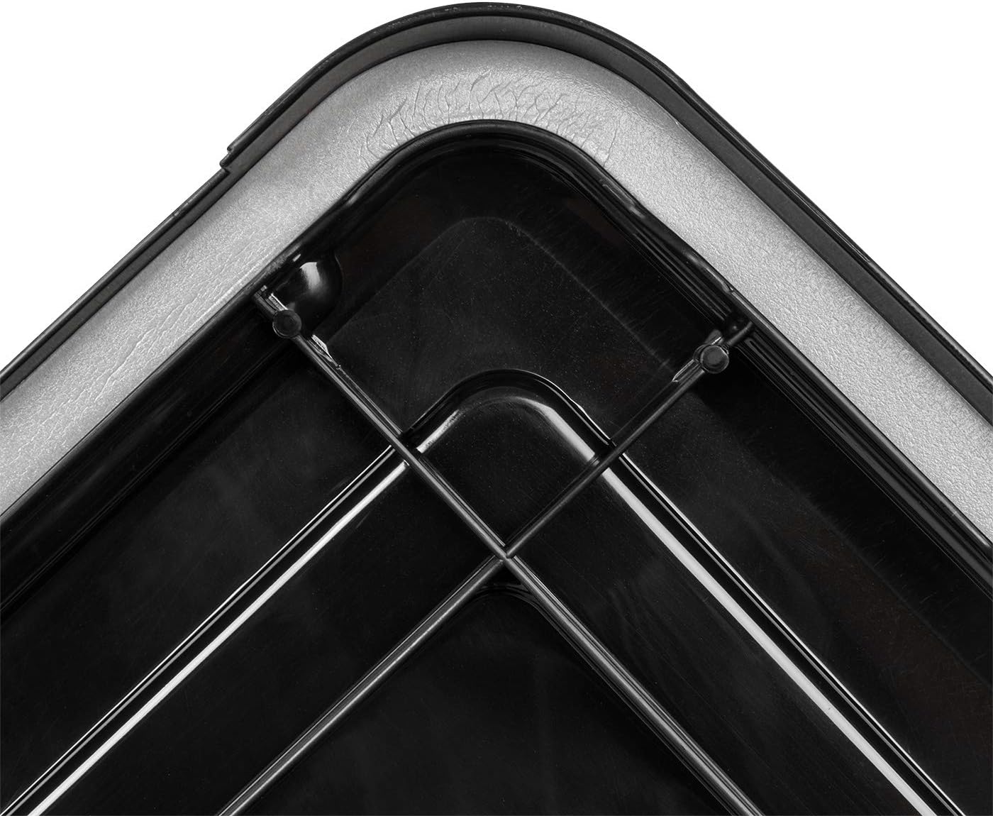 Black‑Red Airtight Plastic Storage Bins