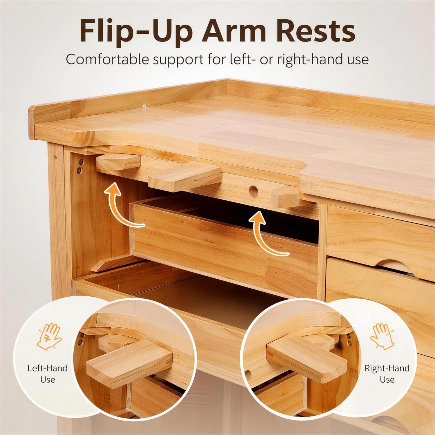 Solid Wood Jewelry Workshop Workbench Table