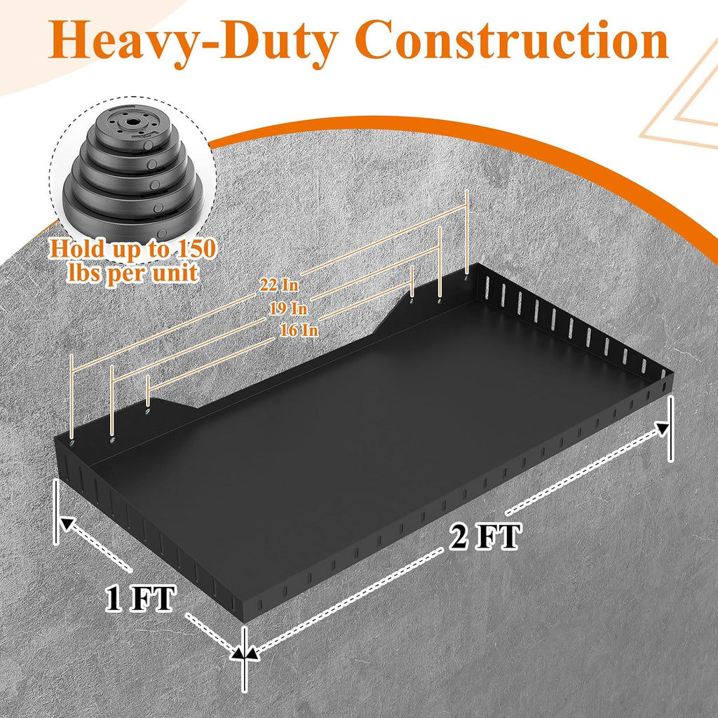Heavy‑Duty Garage Wall Mounted Storage Shelves