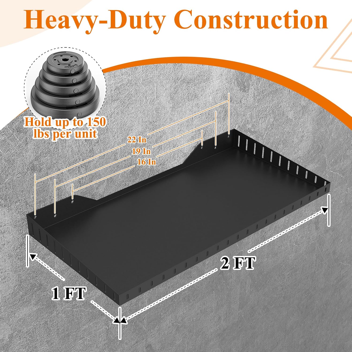 Heavy‑Duty Garage Wall Mounted Storage Shelves