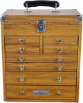 Oak Portable Multi‑Drawer Tool Storage Chest