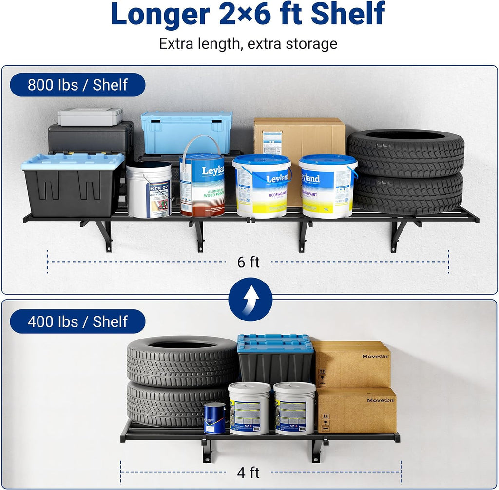 Black Heavy‑Duty Garage Wall Storage Shelving
