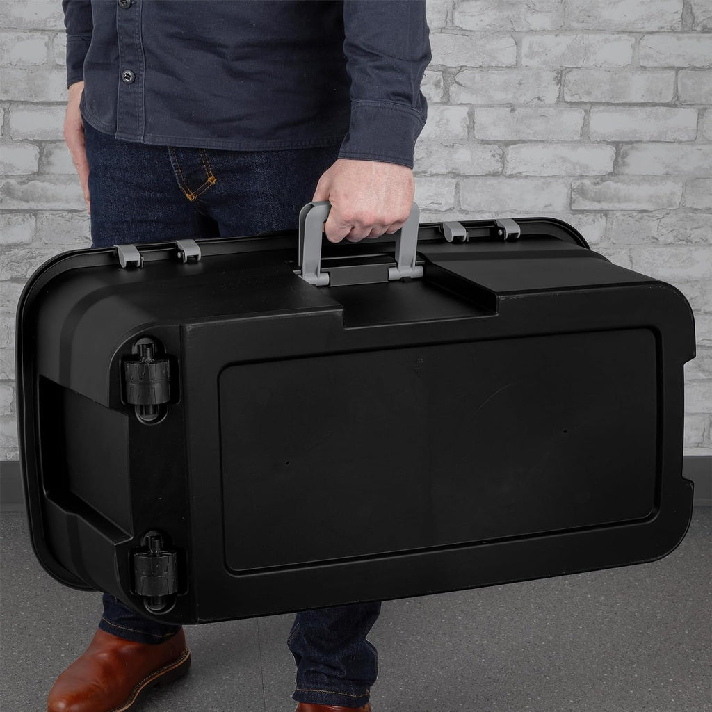 Wheeled Plastic Utility Storage Footlocker