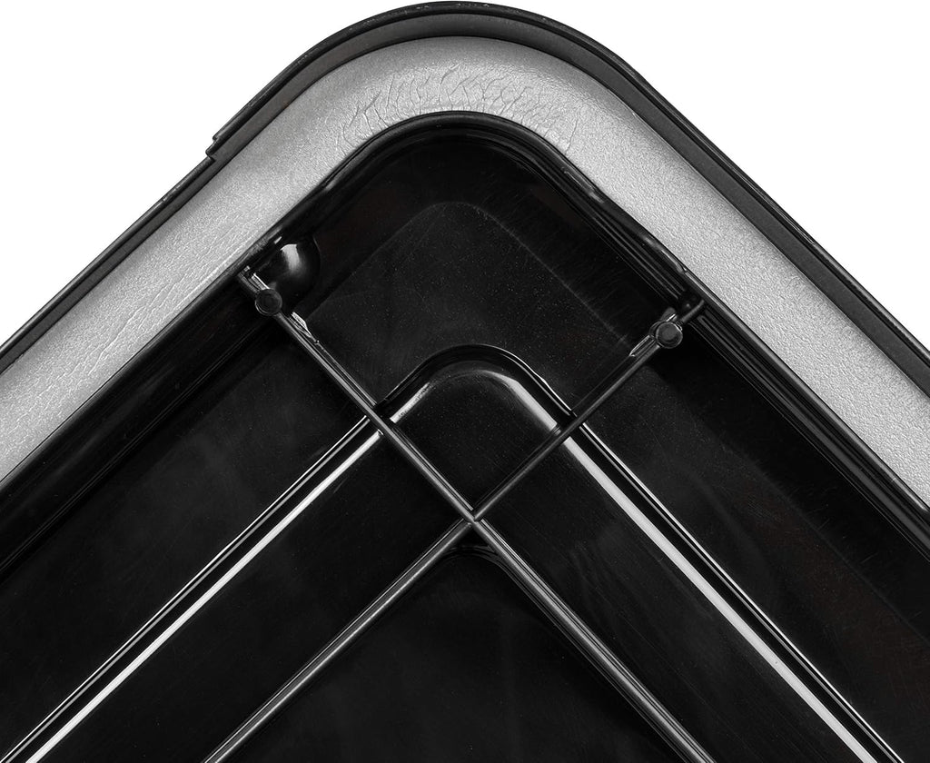 Black‑Red Airtight Plastic Storage Bins