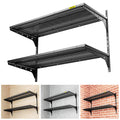 Black Adjustable Wall‑Mounted Garage Storage Shelves